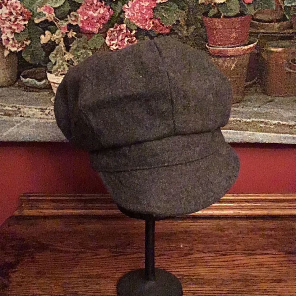 Retro Morgan de Toi Charcoal Newsboy Cap
